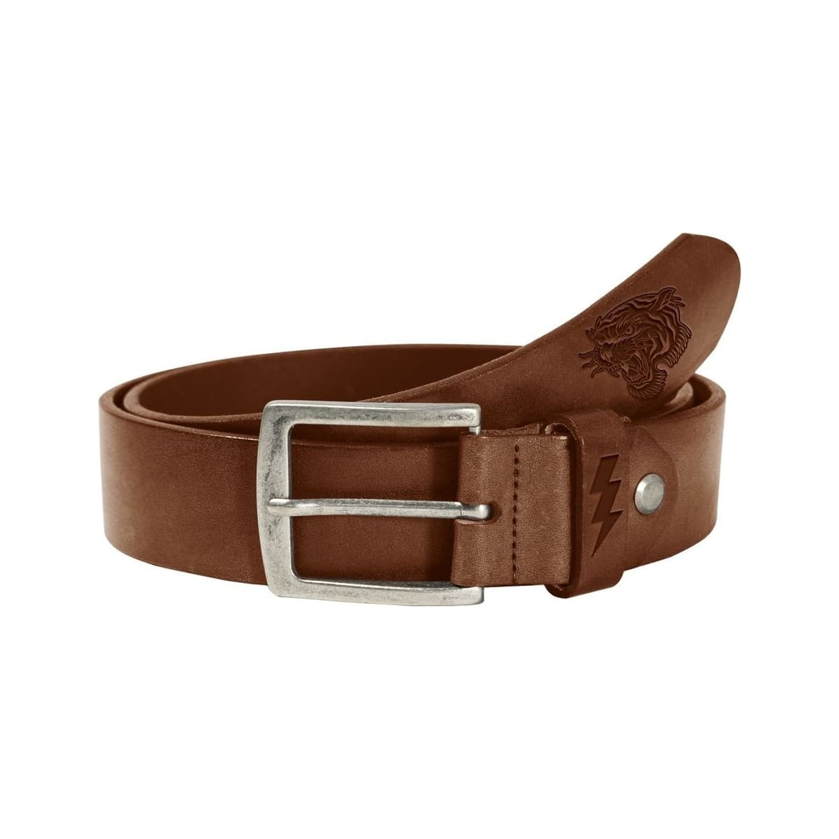 John Doe JLB1003 Leather Belt Tiger Dark Cognac