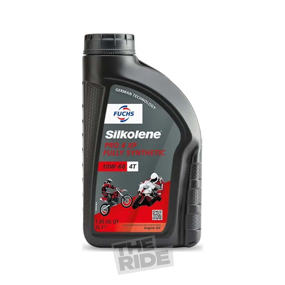 FUCHS Silkolene PRO 4 10W-60 XP — Fully Synthetic 4T Engine Oil, 1L