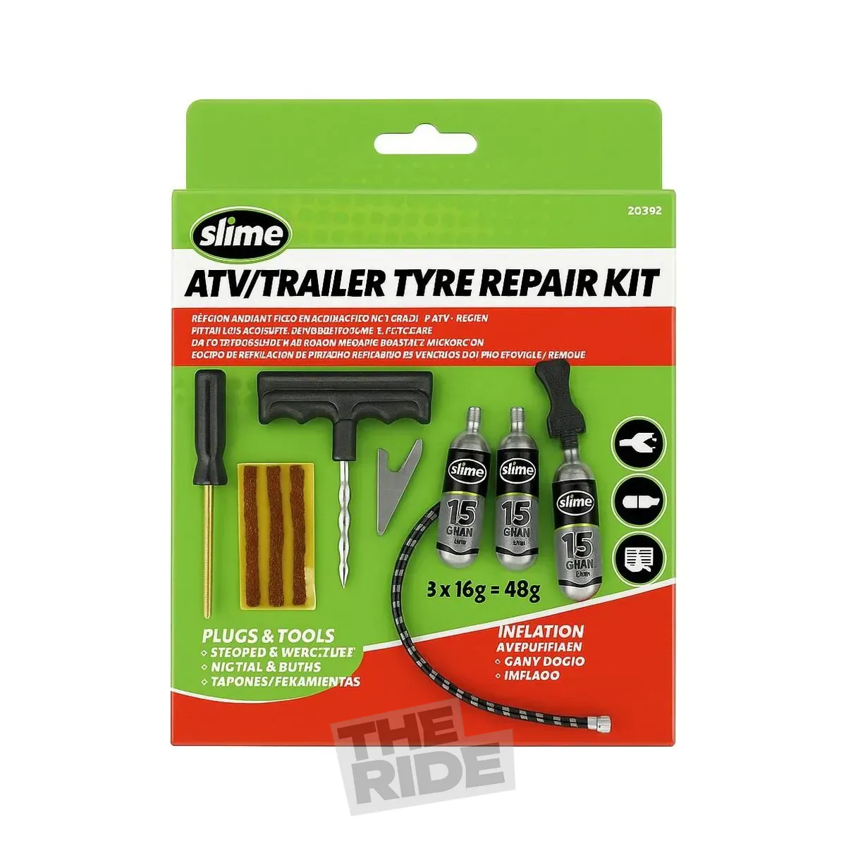Tire Repair Kit with CO2 Cartridges