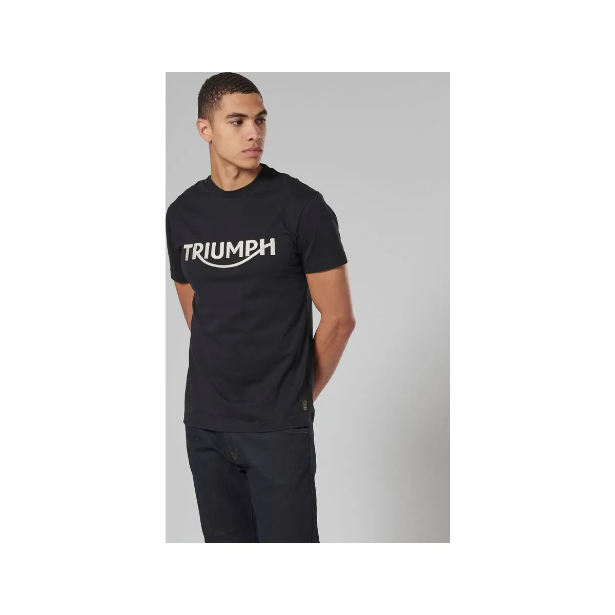 Tricou Triumph Bamburgh, negru Jet Black