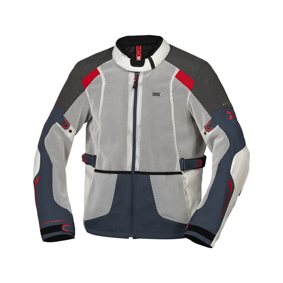 Jachetă moto iXS Tourster-BigAir 1.0, gri deschis-albastru-roșu
