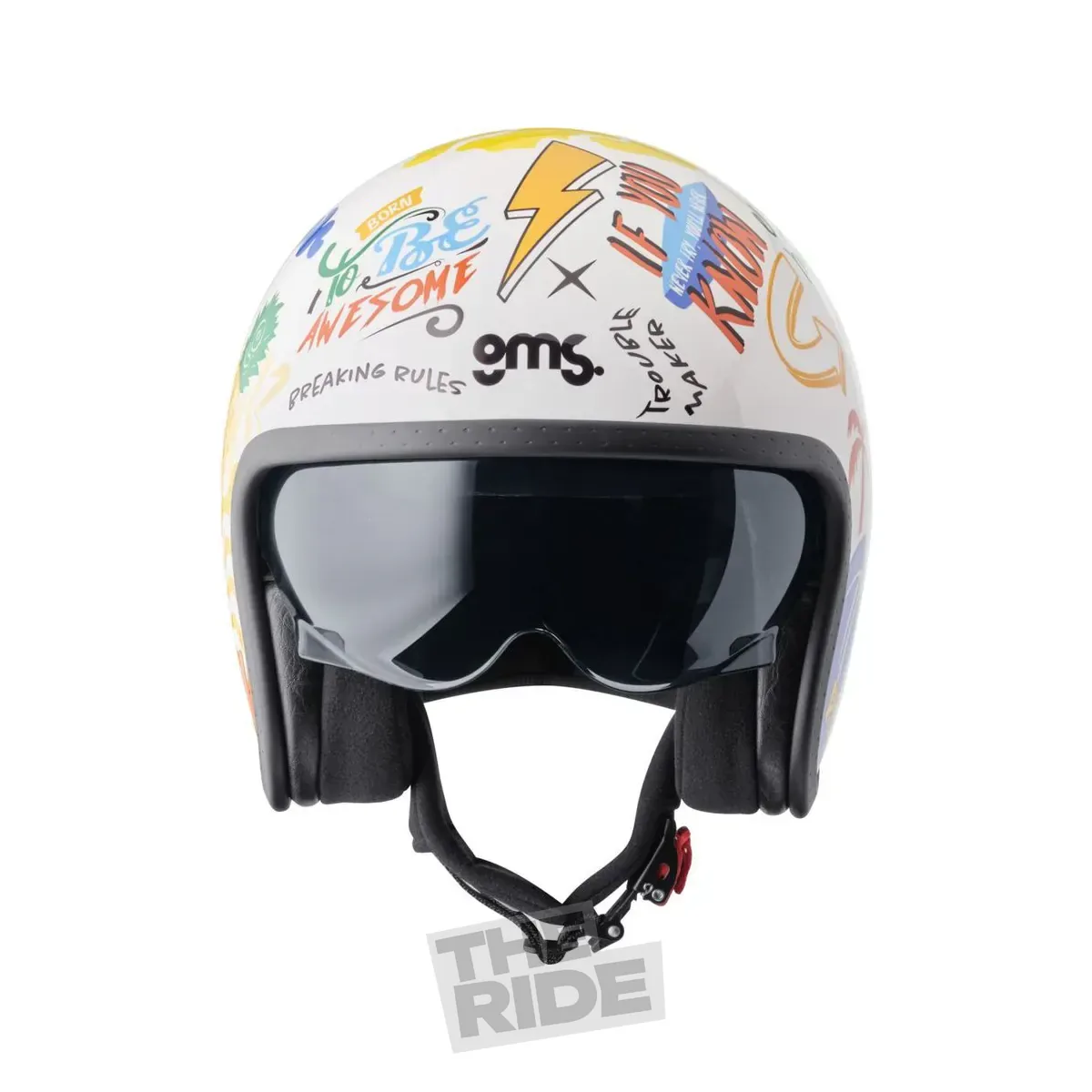 Cască GMS Ride & Surf, alb-galben-albastru