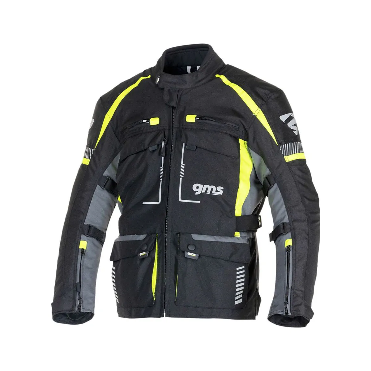 Jachetă moto GMS Everest 3în1 Tour, negru-antracit-galben